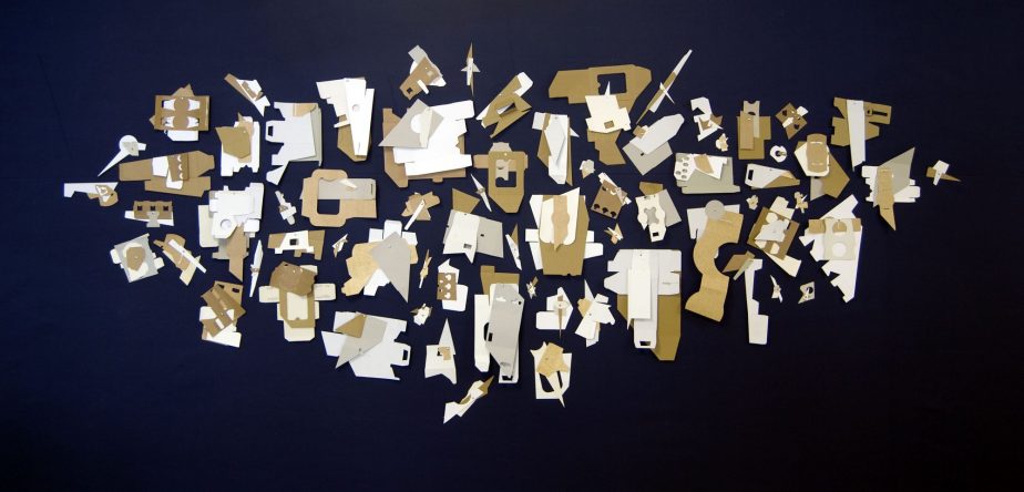 JARDÍN III, 2016   cartón industrial sobre tela   460x240cm